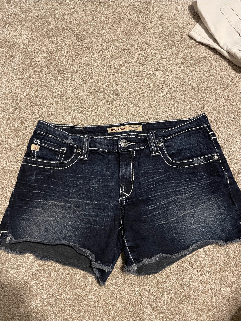 Big Star Women's Dark Indigo Denim Cutoff Shorts
